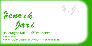 henrik jari business card